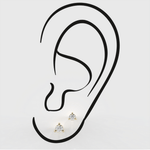 Load image into Gallery viewer, Petite Diamond Studs in Yellow Gold
