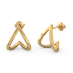 Load image into Gallery viewer, Gold Chevron Earrings
