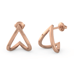 Load image into Gallery viewer, Chevron Earrings in Rose Gold
