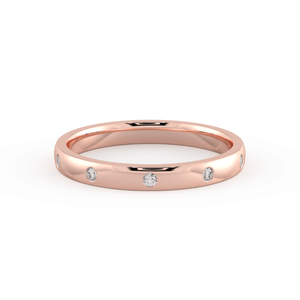 5 Stone Diamond Band in Rose Gold