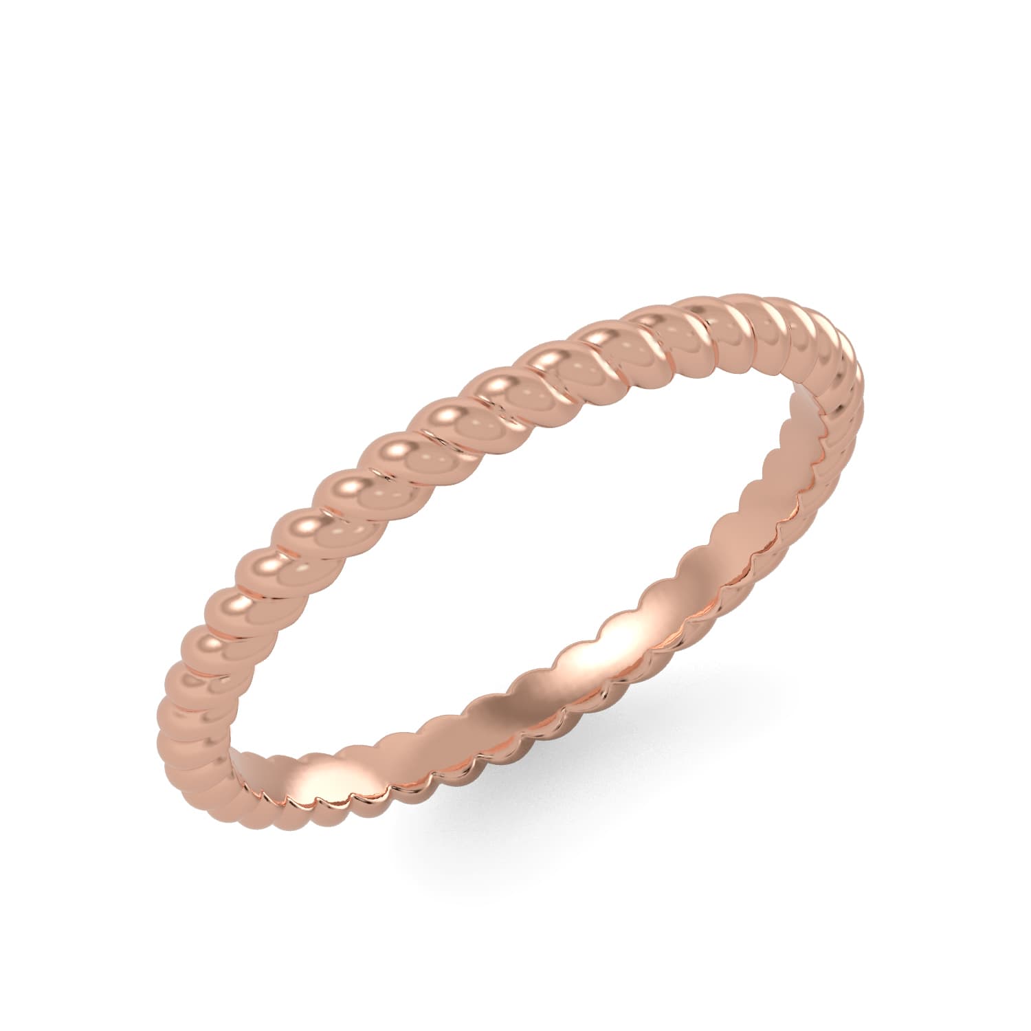 Dainty Twist Ring in Rose Gold