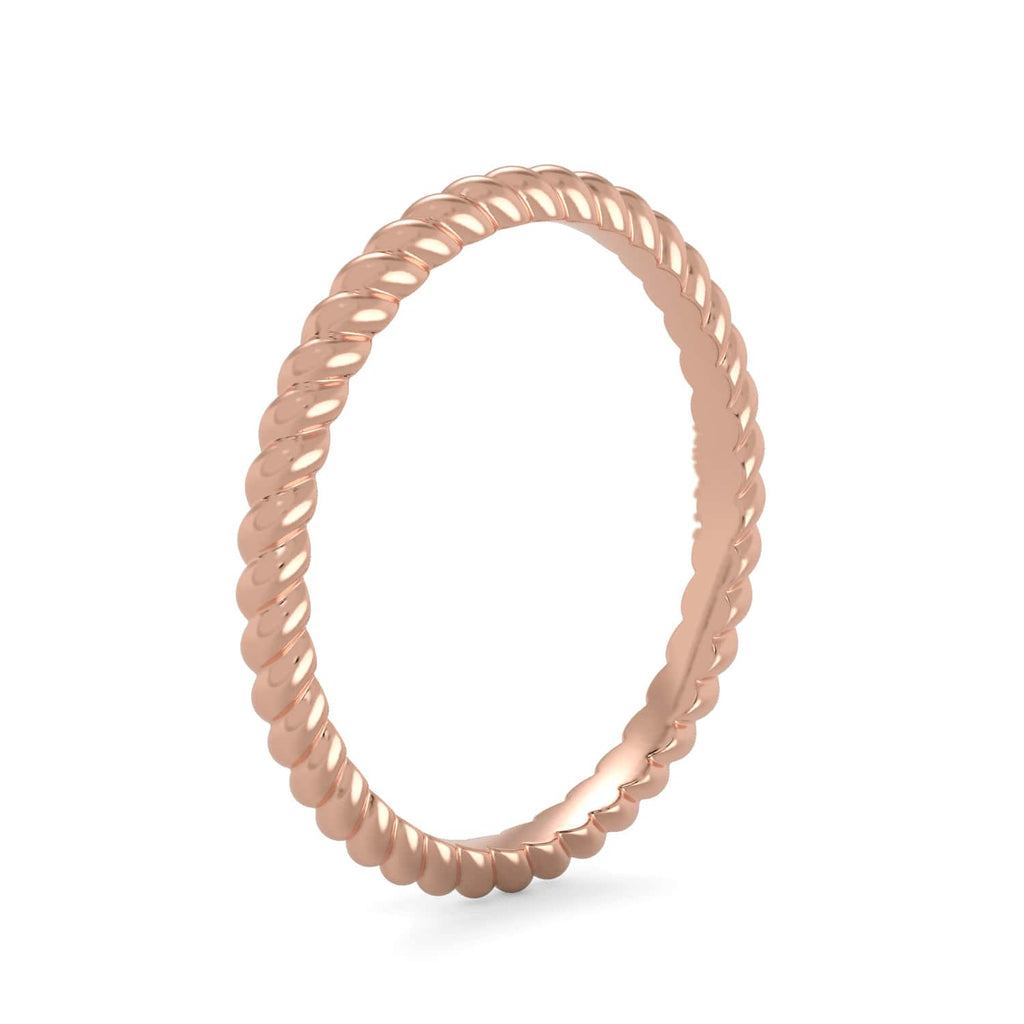 Dainty Twist Ring in Rose Gold