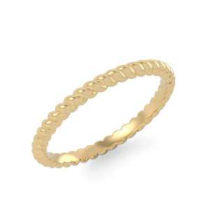 Dainty Twist Ring in Yellow Gold