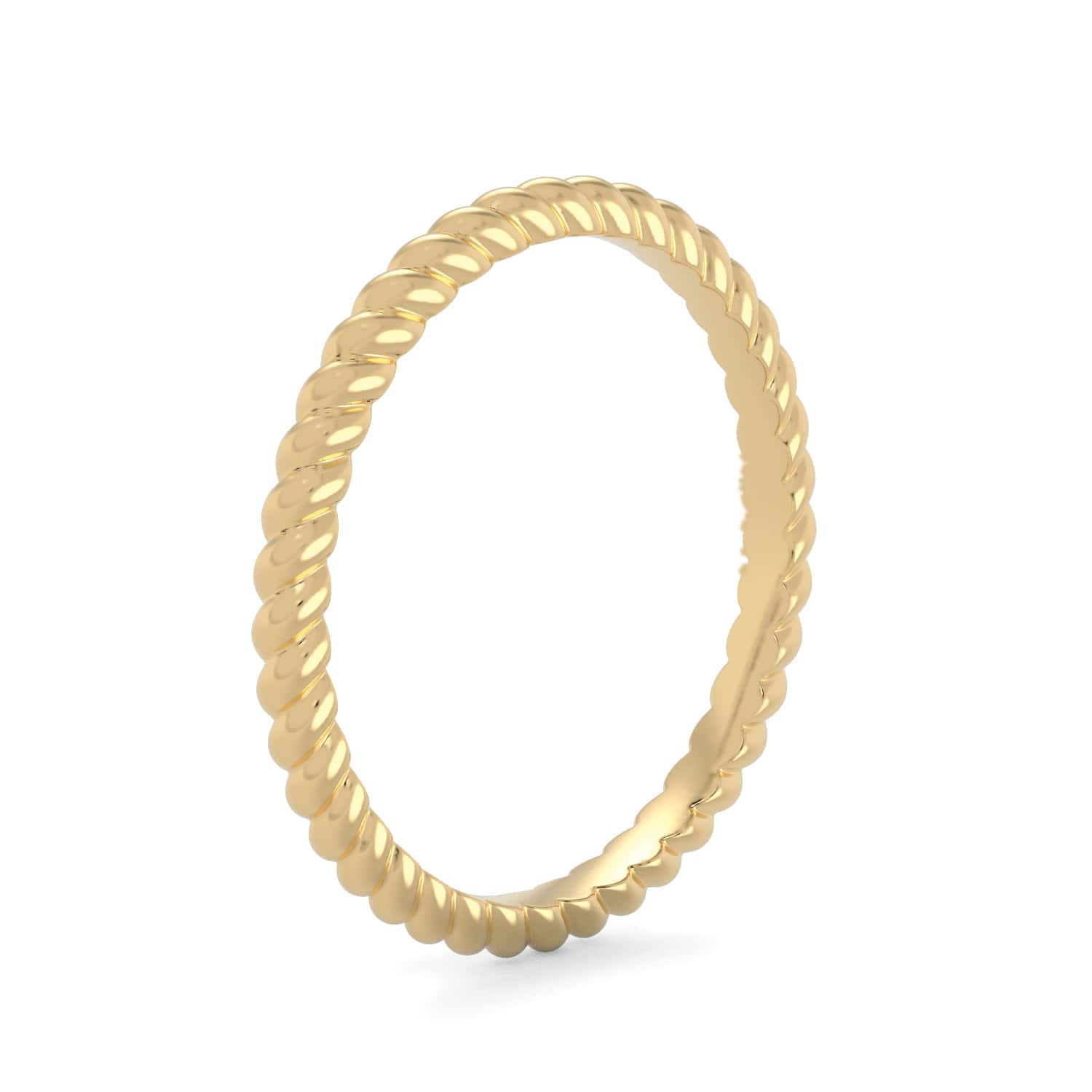 Dainty Twist Ring in Yellow Gold