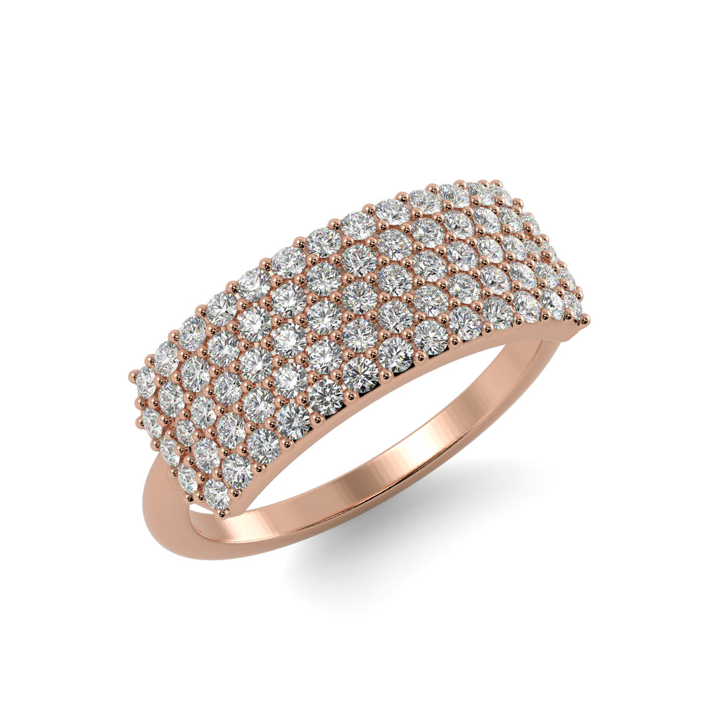 Diamond Plate Ring in Rose Gold