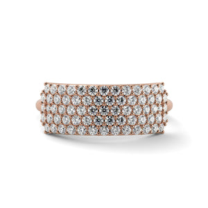 Diamond Plate Ring in Rose Gold