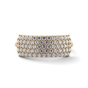 Diamond Plate Ring in Yellow Gold