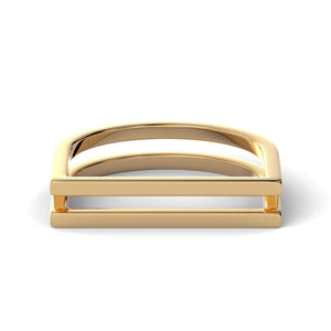 Double Bar Ring in Yellow Gold