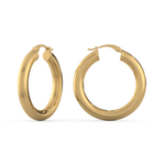 Load image into Gallery viewer, Gold Tube Hoop Earrings
