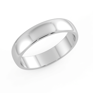 Men's Comfort Fit Wedding Band in White Gold