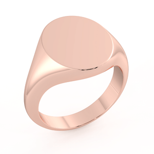 Oval Signet Ring in Rose Gold