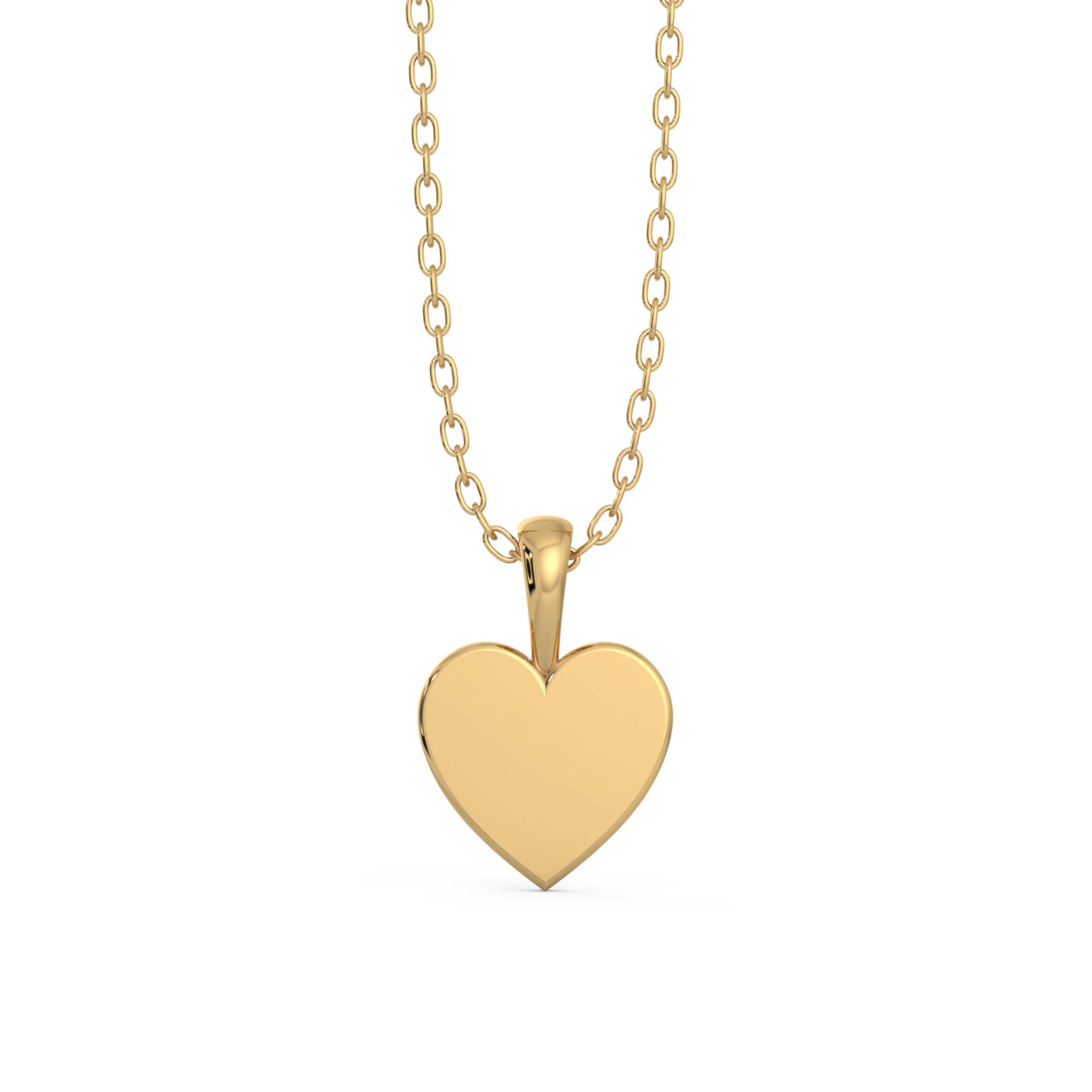 Gold Heart Pendant in Yellow Gold