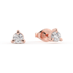 Load image into Gallery viewer, Petite Diamond Studs in Rose Gold
