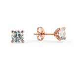 Load image into Gallery viewer, Classic Diamond Studs in Rose Gold
