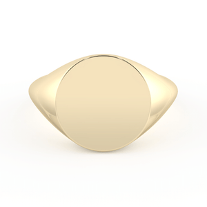 Round Signet Ring in Yellow Gold