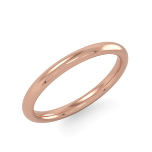 Solid Gold Band in Rose Gold